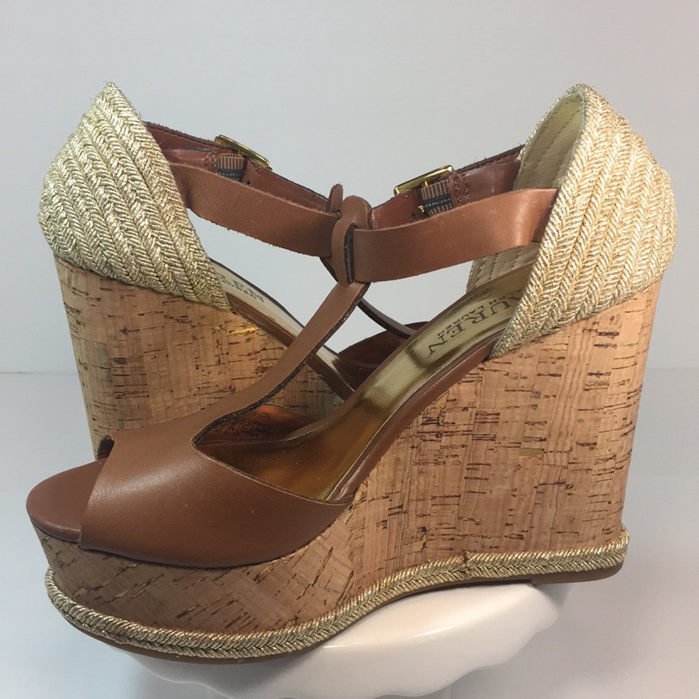 🤎RALPH LAUREN🤎BROWN SHEILA ESPADRILLE WEDGE SANDAL-SIZE 5.5B-NOT FOR SALE. - Picture 10 of 13